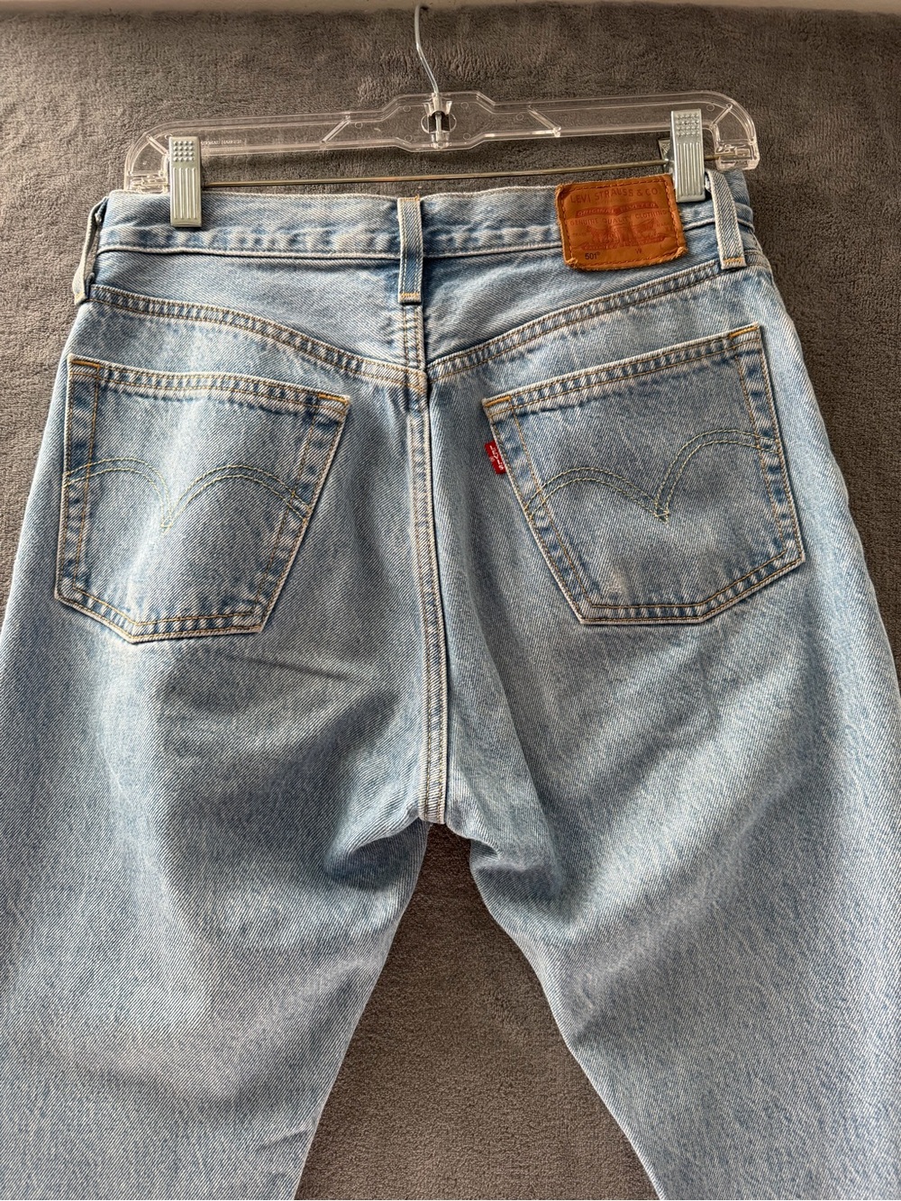 Levi's Premium 501 Original Fit Rigid Jeans 27x30 Salsa Wash Light Blue